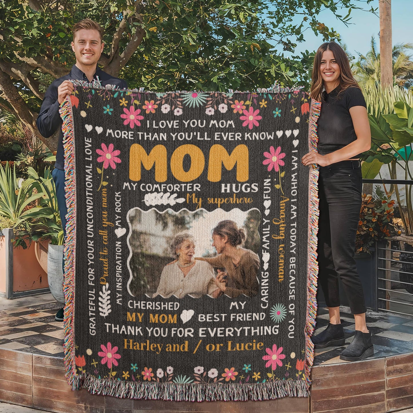 A Custom Mom Fleece Blanket