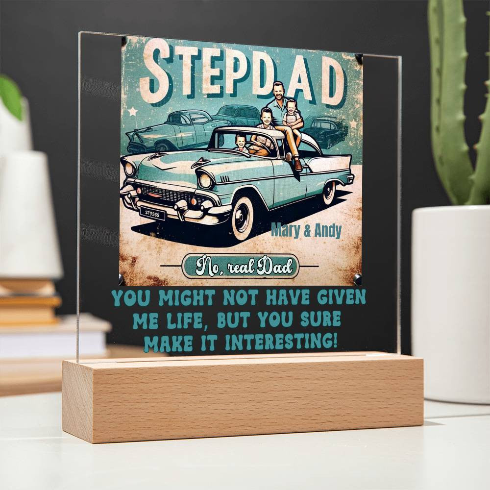 Custom Acrylic Love Plaque for Step Dad.