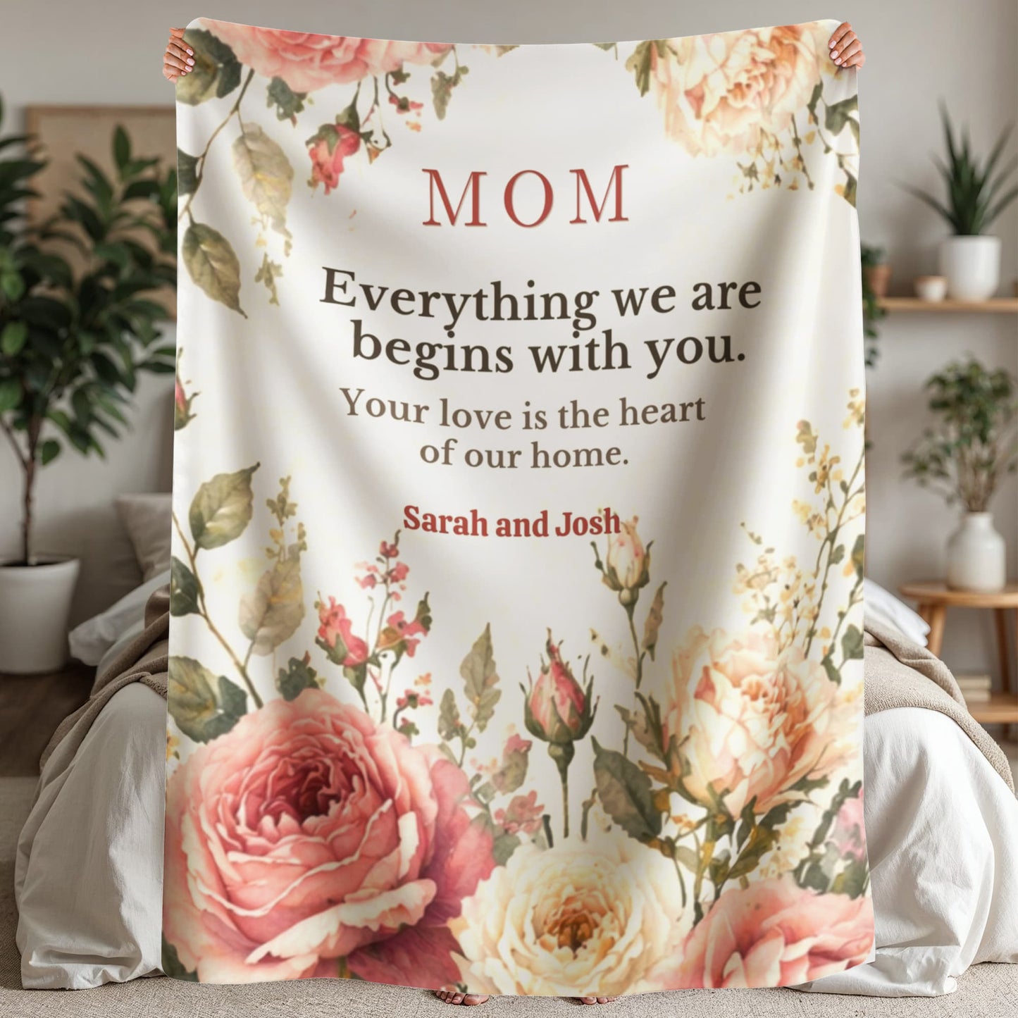 Mom Blanket – “You Gave Us Everything” | Premium Woven Heirloom Throw Ro