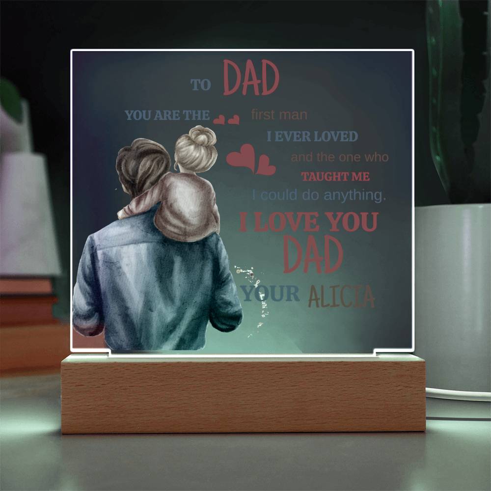 A Love Daughter Dad Acrylic Plaque