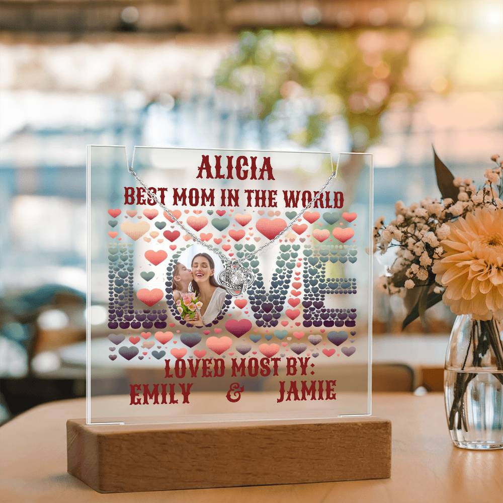 A Love Custom Keepsake Acrylic Bundle Gift for Mom