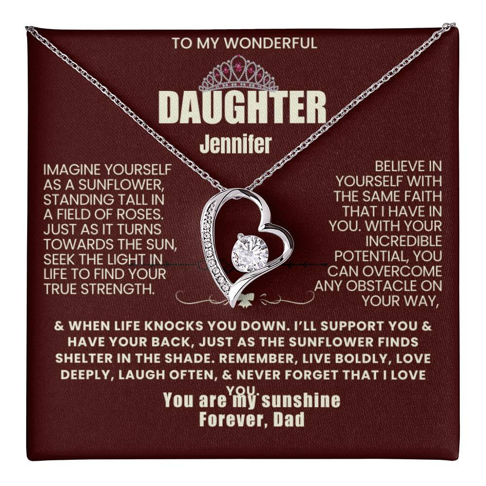 A Forever Love Necklace for  DAUGHTWEwith On Demand Message Card