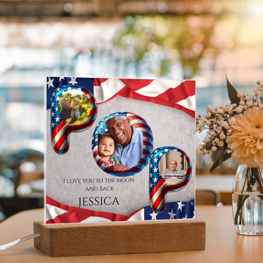A Patriotic Love Acrylic Plaque for Pop
