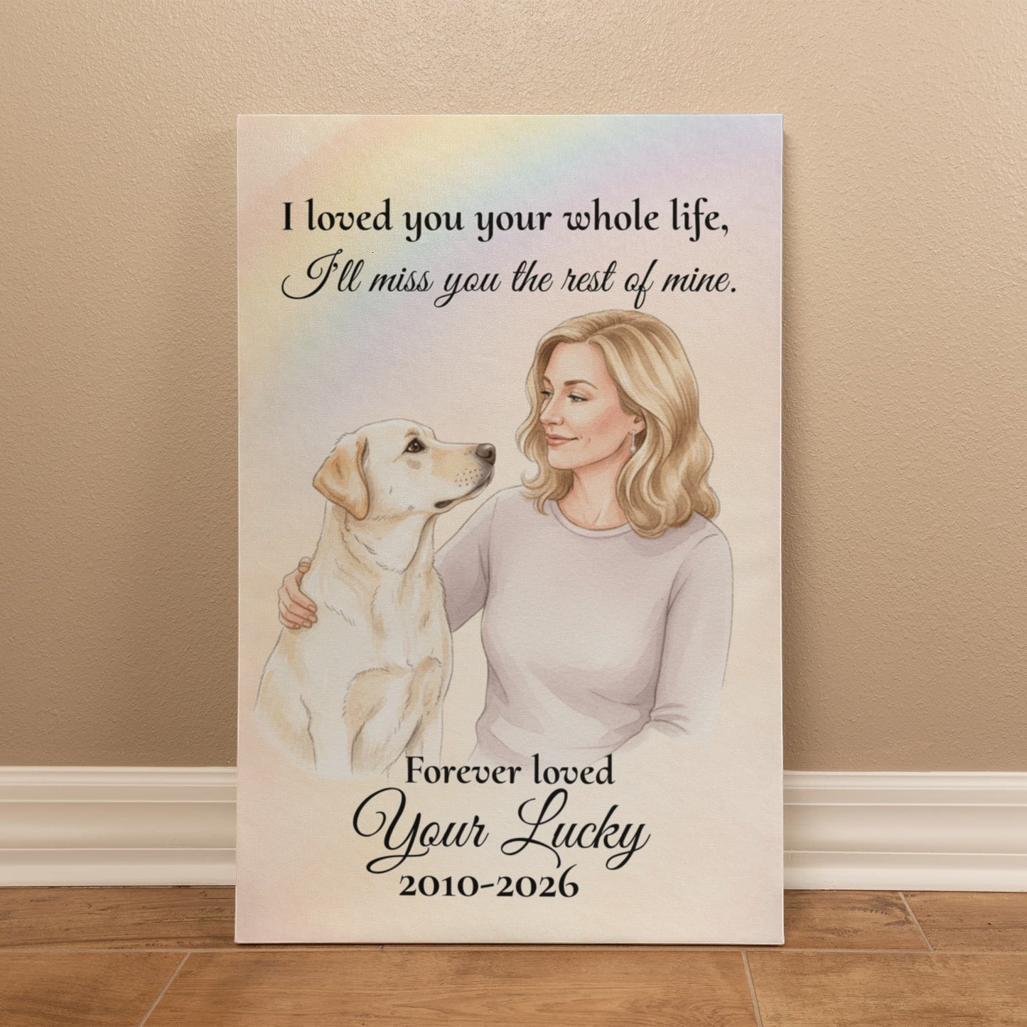 Custom Dog Memorial Portrait A Beautiful Tribute to the Dog You Loved