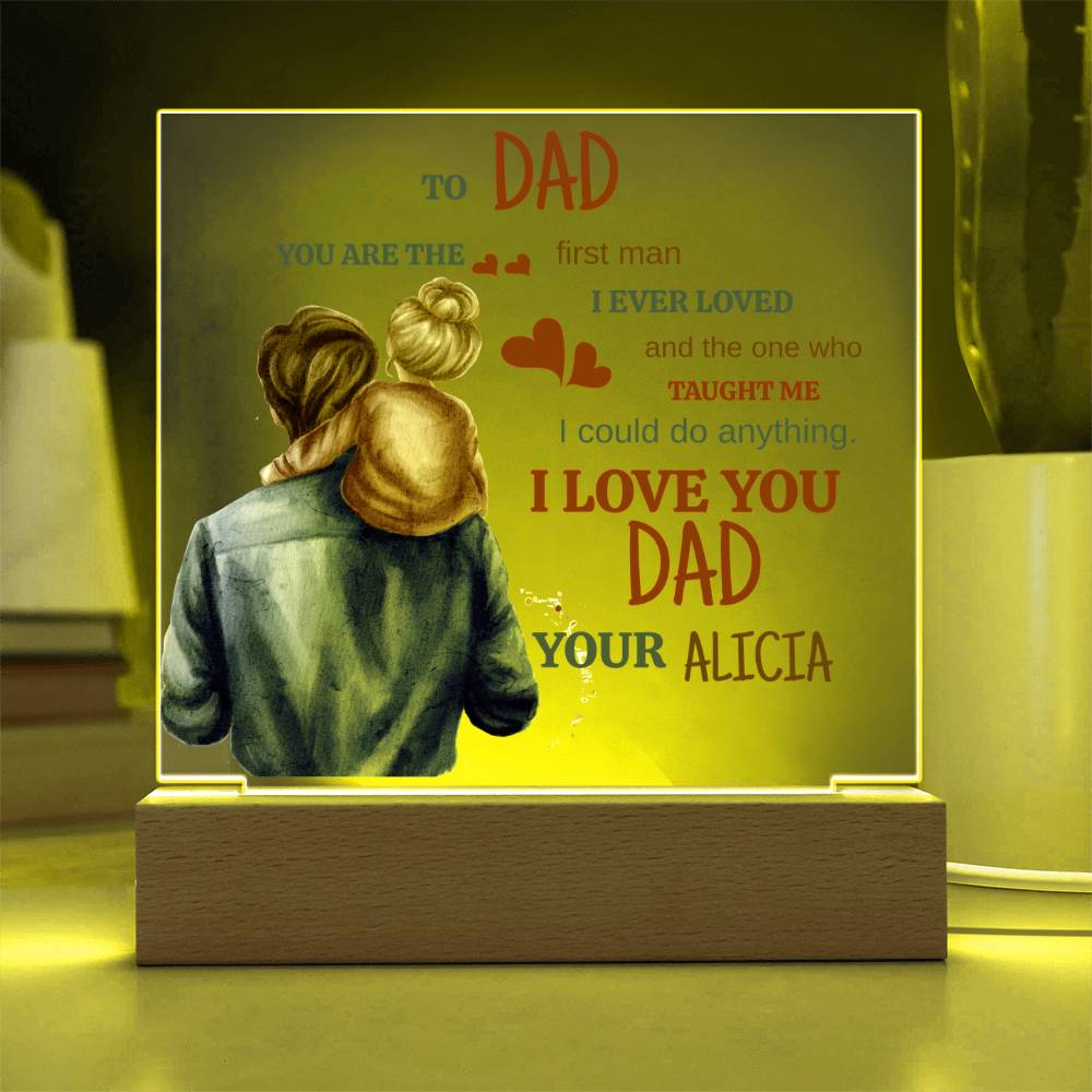 A Love Daughter Dad Acrylic Plaque