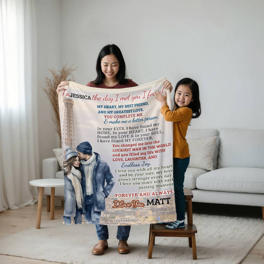 A Love Letter from My Girlfriend, Wife or Partner, a Sherpa, Fleece or Woven Blanket