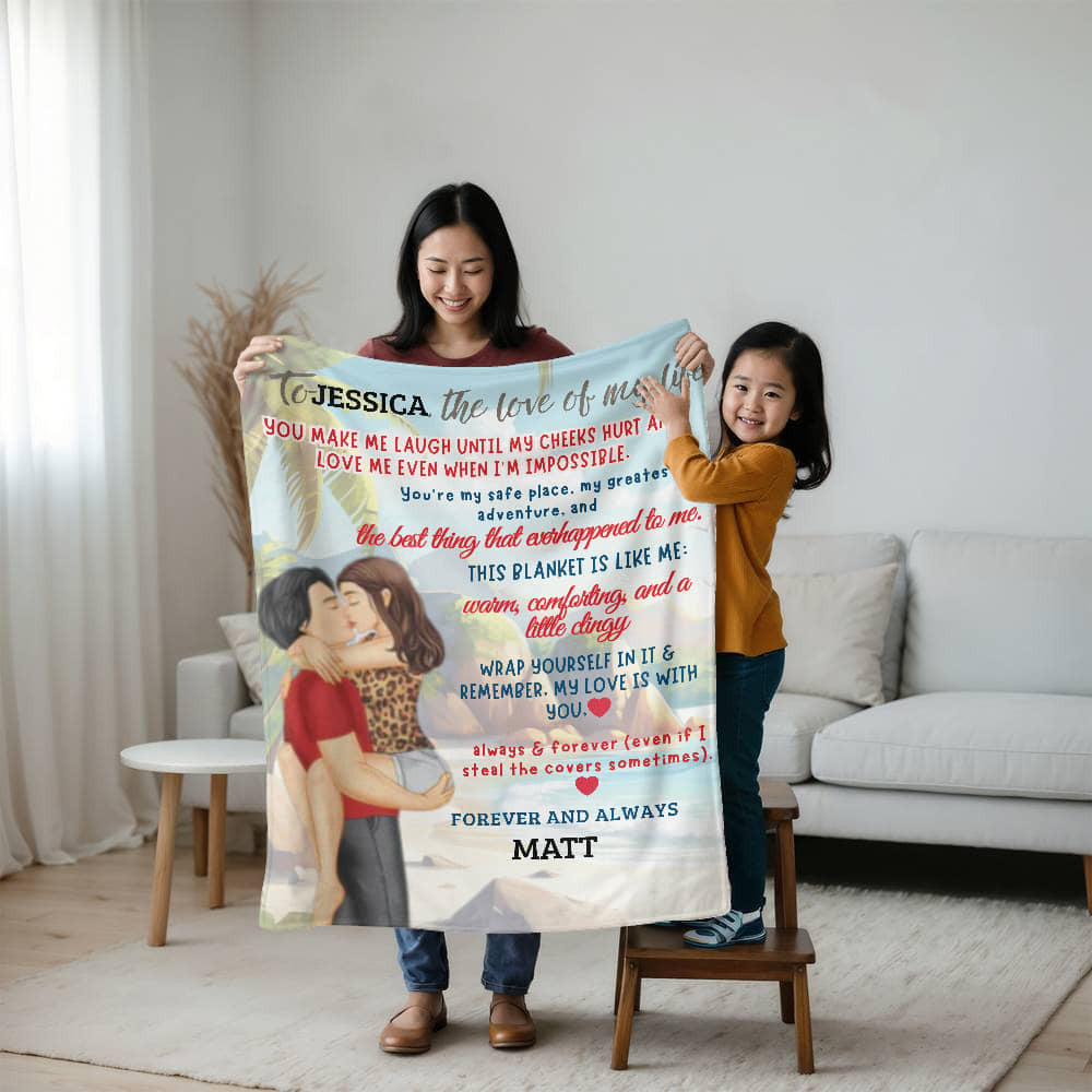 A Love Letter from Mexico to my Wife, Partner or Girlfriend, a Sherpa, Fleece or Woven Blanket