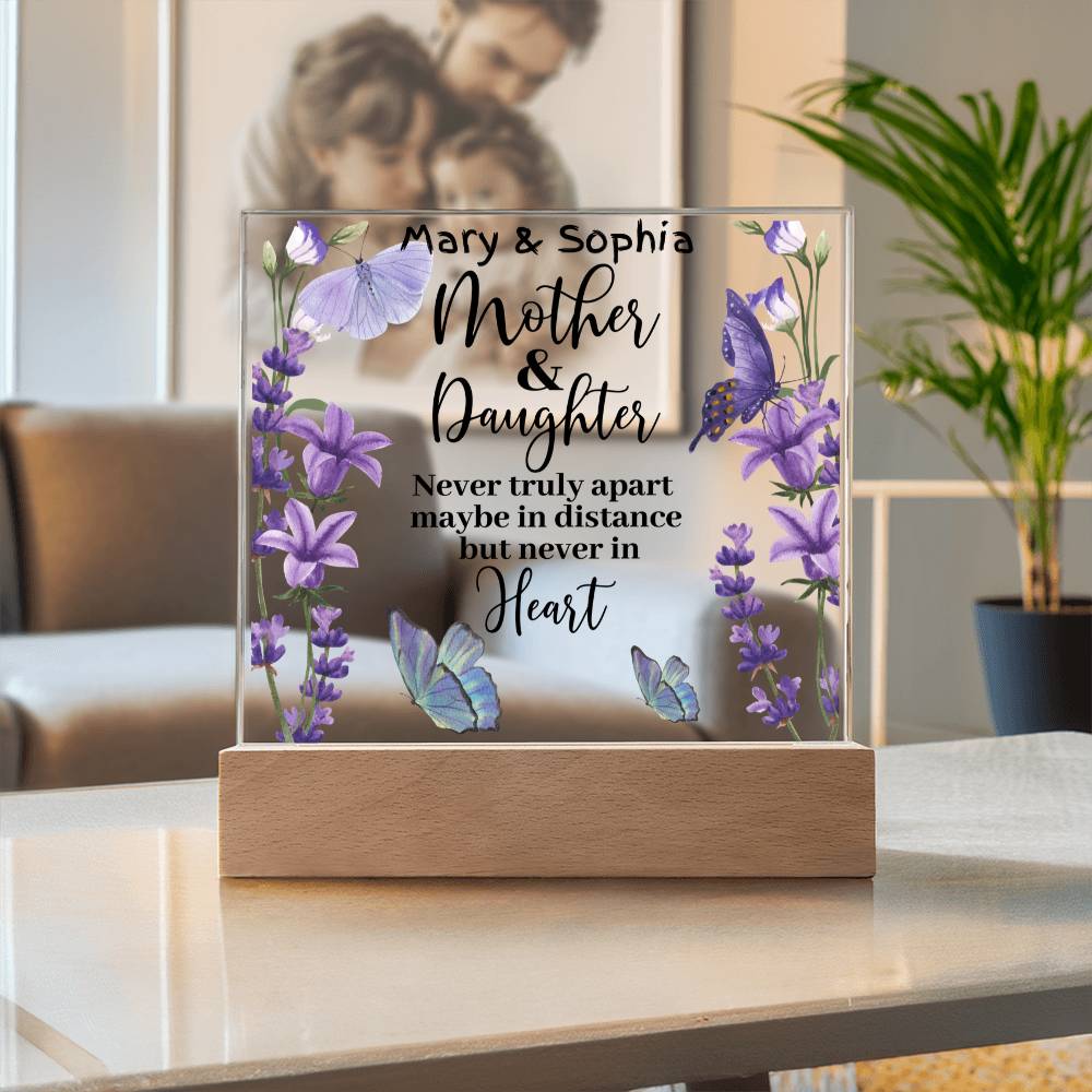 A Daughter's and Mom's Love Bond Acrylic Plaque
