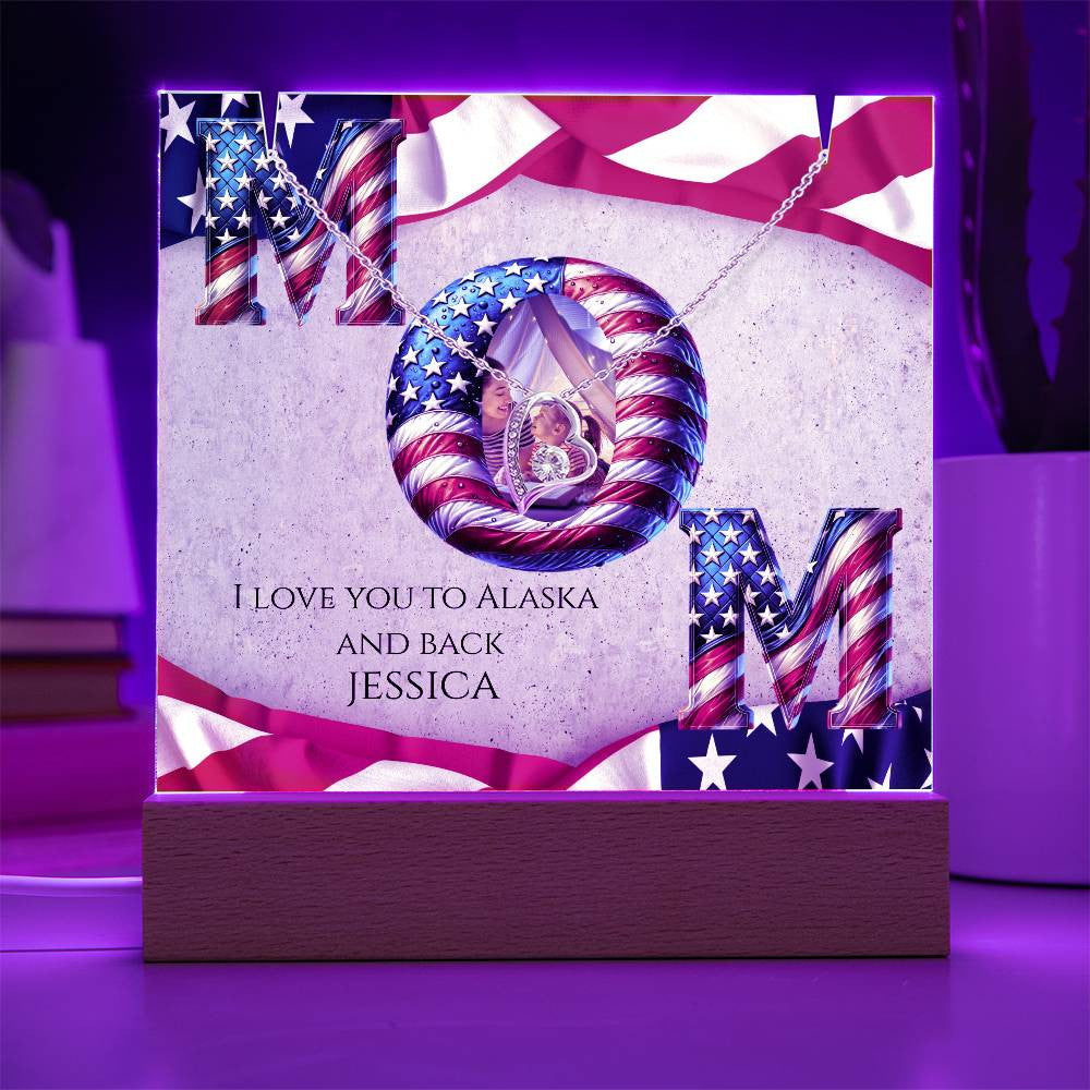 A Patriotic Custom Keepsake Acrylic Bundle for Mom
