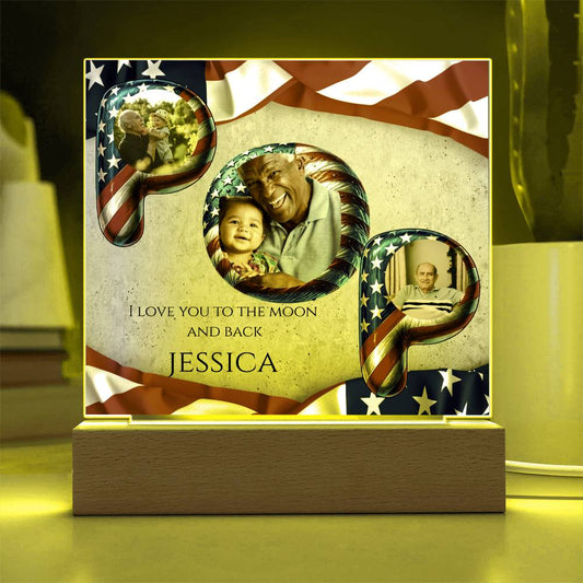 A Patriotic Love Acrylic Plaque for Pop