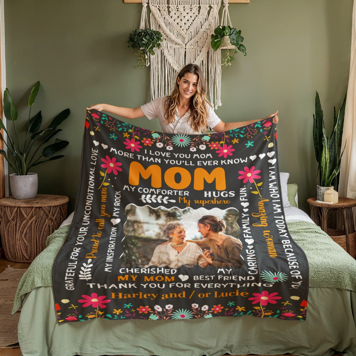 A Custom Mom Fleece Blanket