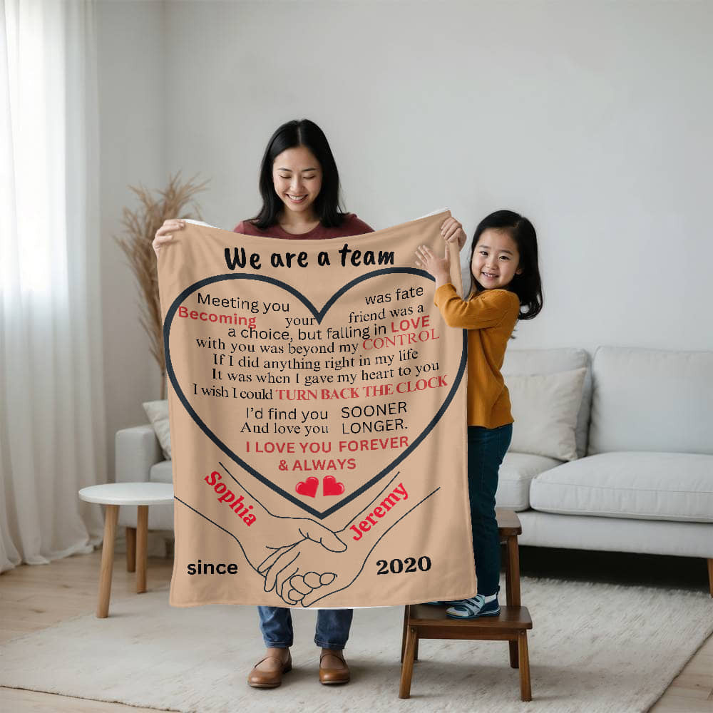 A Love Team Sherpa or Fleece Blanket