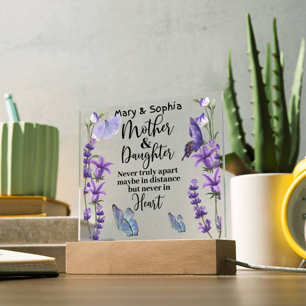 A Daughter's and Mom's Love Bond Acrylic Plaque