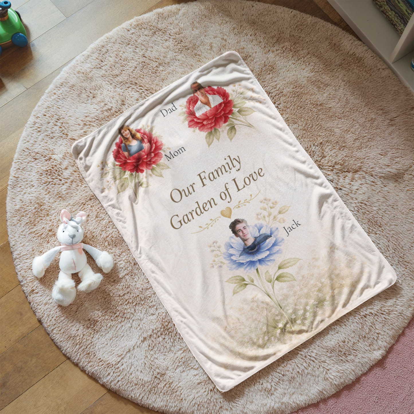 👉 Personalized Family Photo Blanket for Mom & Grandma – Custom Keepsake Gift