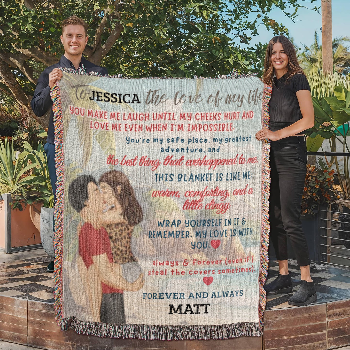 A Love Letter from Mexico to my Wife, Partner or Girlfriend, a Sherpa, Fleece or Woven Blanket