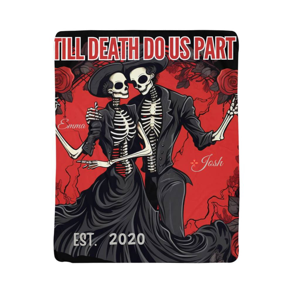 A Skeleton Love Sherpa or Fleece Blanket