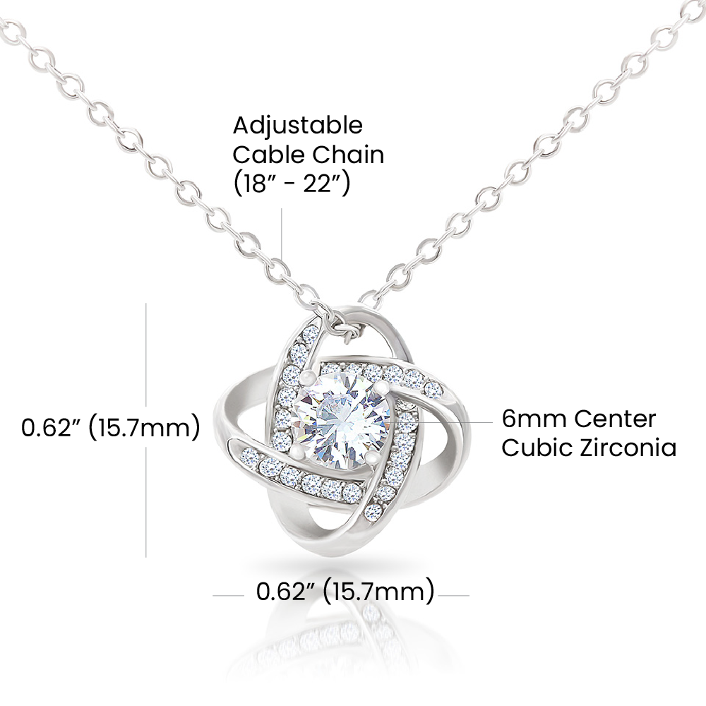 A Love Knot Profile Def Necklace (Yellow & White Gold Variants) for My Wife, Girlfriend or Partner