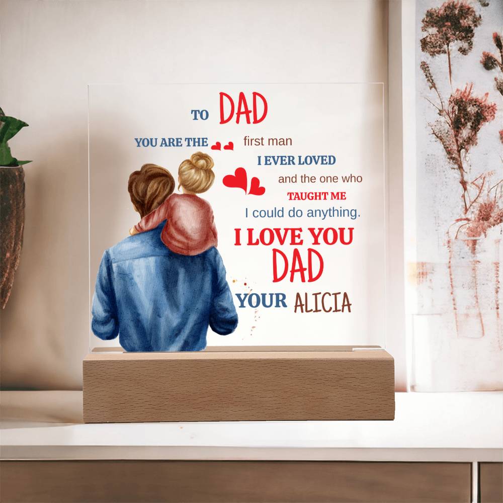 A Love Daughter Dad Acrylic Plaque