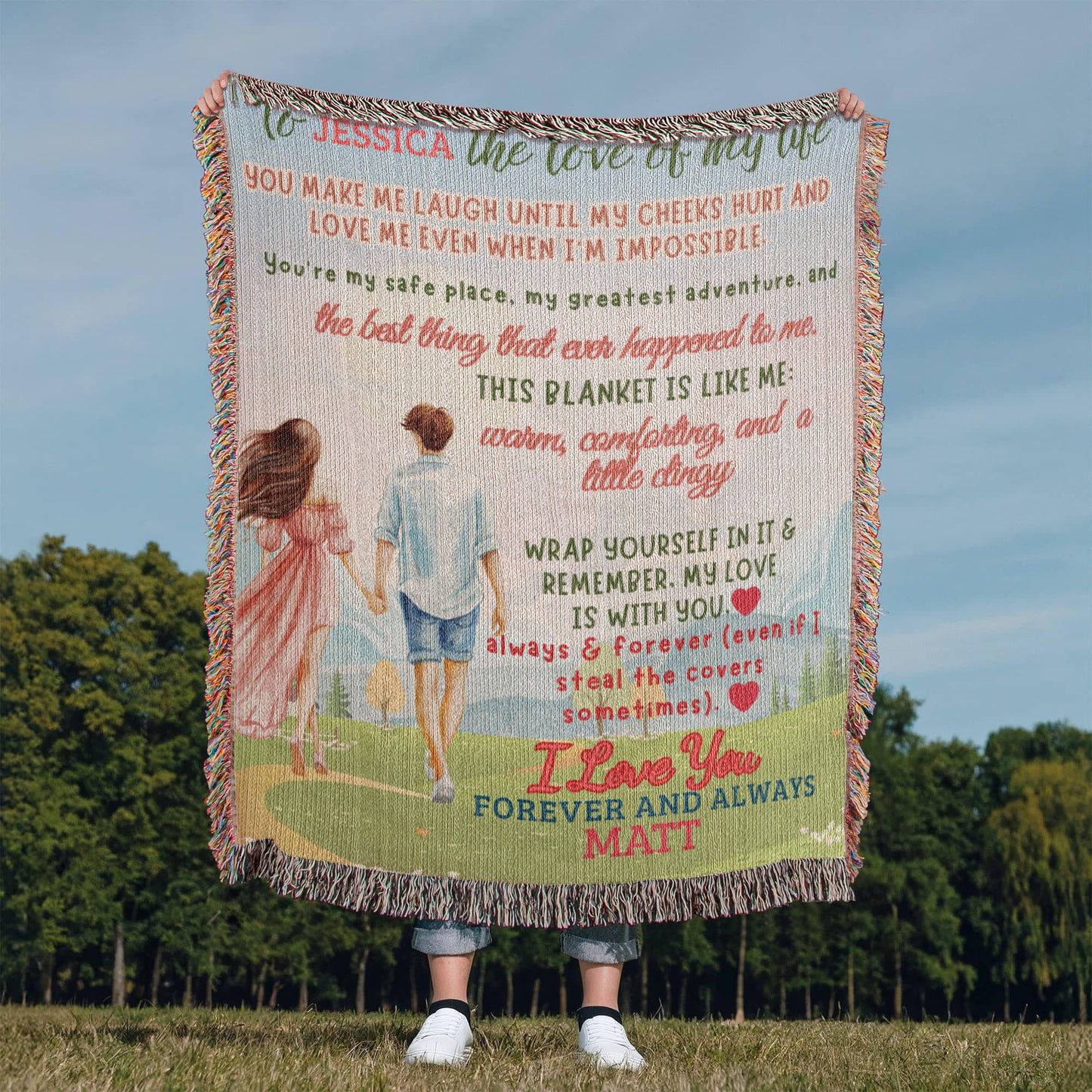 A Love Letter to My Wife, Girlfriend or Partner, a Sherpa, Fleece or Woven Blanket
