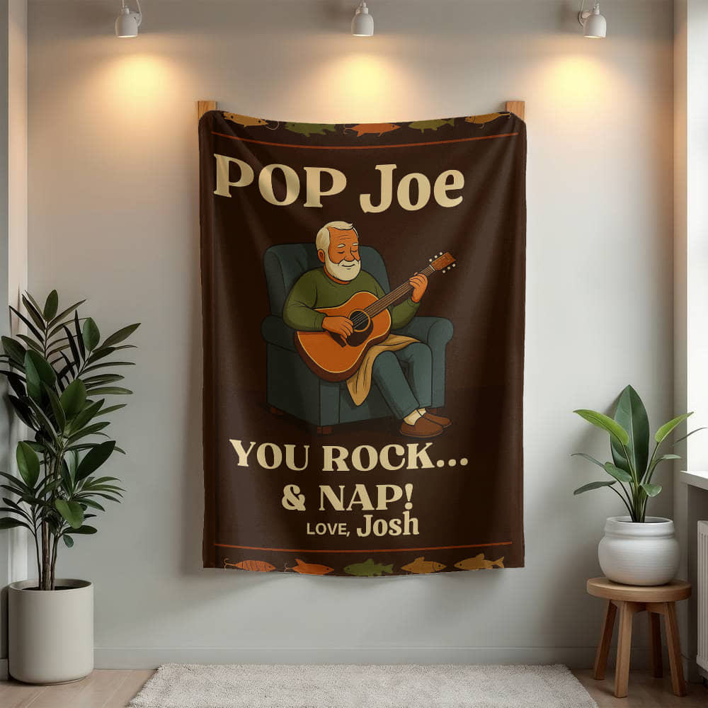 Custom Pop Sherpa Fleece Woven Love Blanket