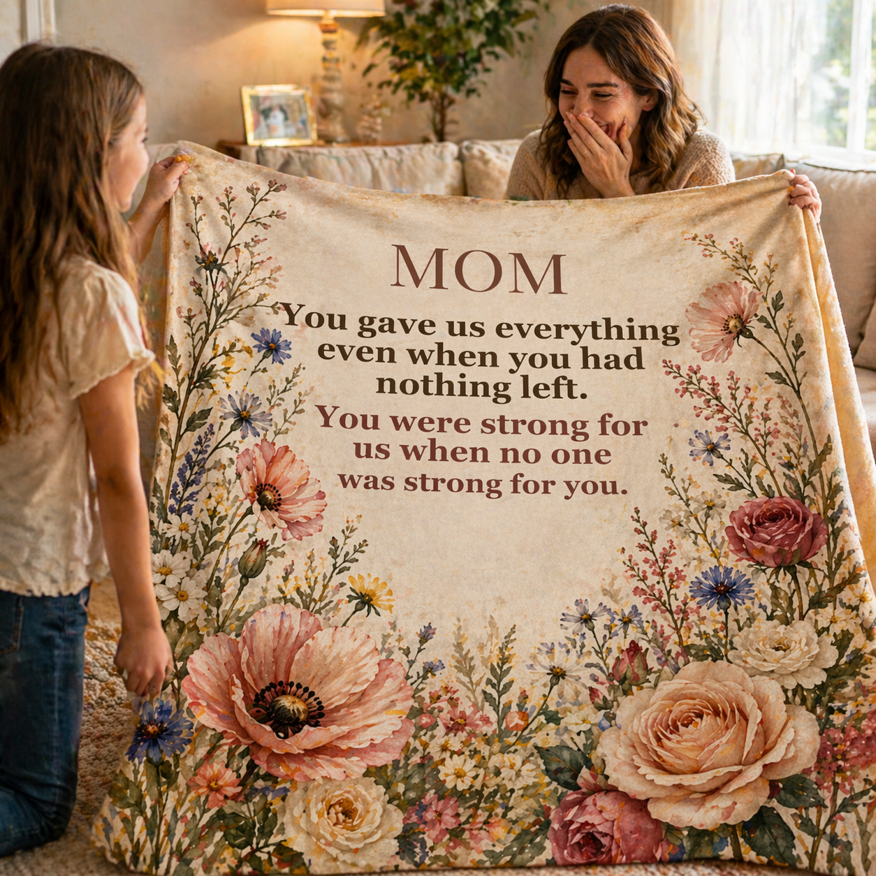 Mom Blanket – “You Gave Us Everything” | Premium Woven Heirloom Throw 1