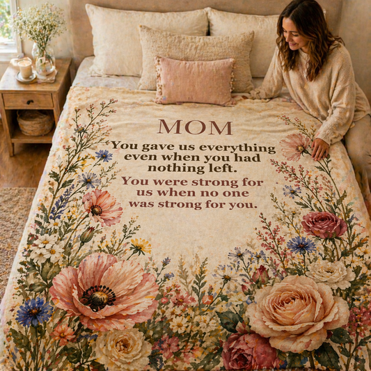 Mom Blanket – “You Gave Us Everything” | Premium Woven Heirloom Throw 1