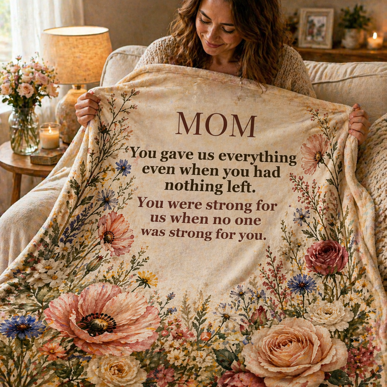 Mom Blanket – “You Gave Us Everything” | Premium Woven Heirloom Throw 1
