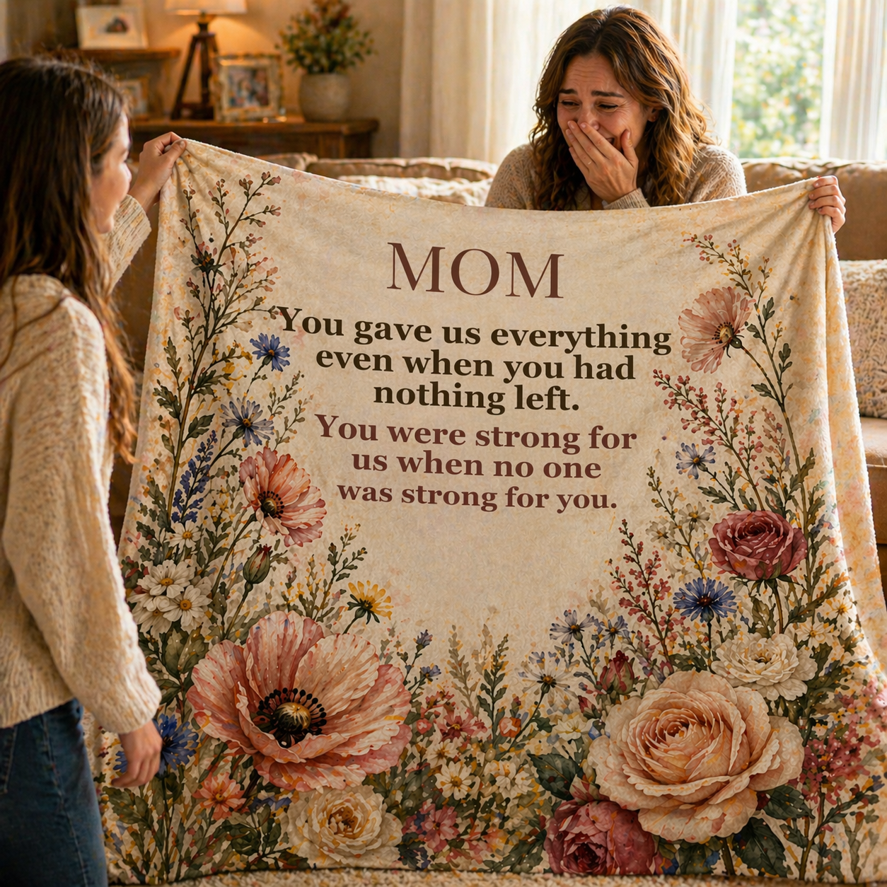 Mom Blanket – “You Gave Us Everything” | Premium Woven Heirloom Throw 1