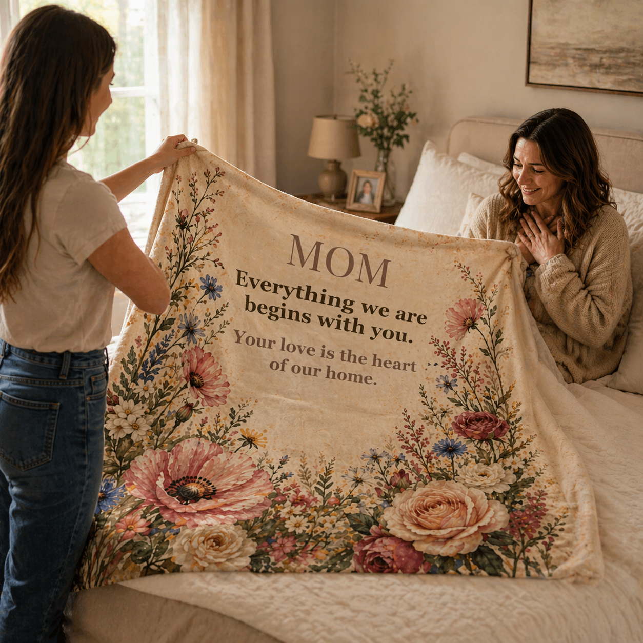 Mom Blanket – “Everything” | Ultra-Soft Sherpa Gift for Mom W2