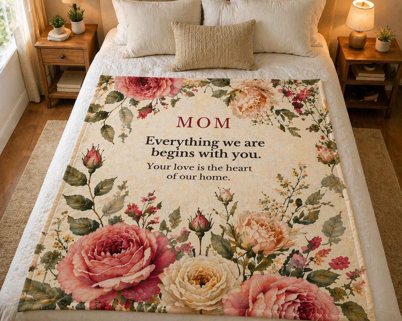 Mom Blanket – “You Gave Us Everything” | Premium Woven Heirloom Throw Ro