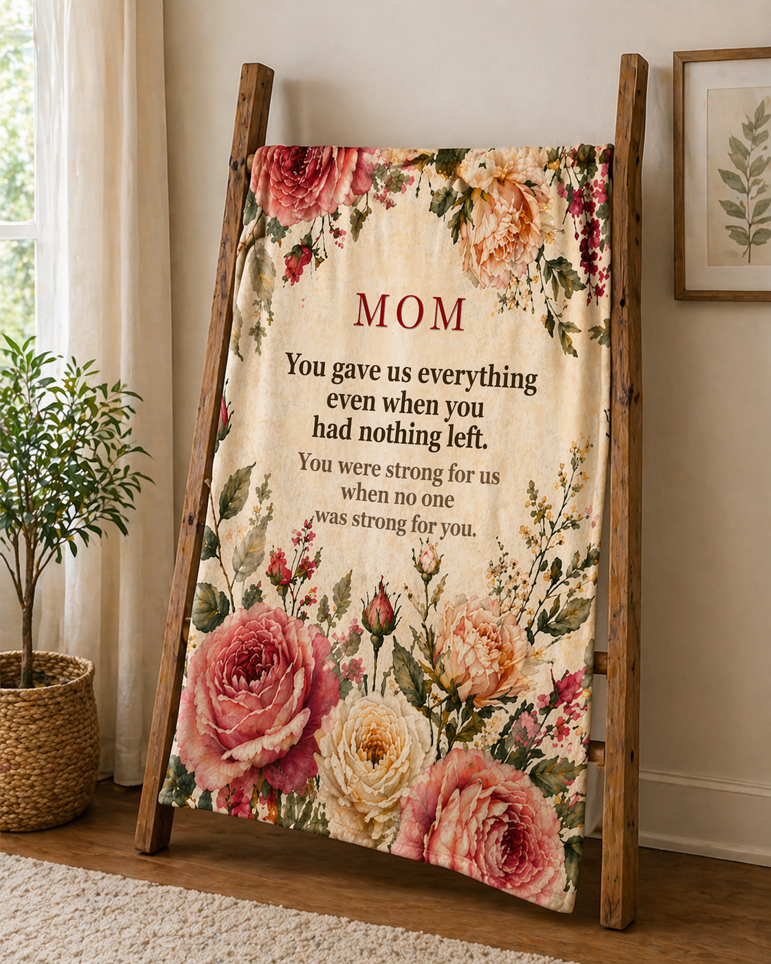 Mom Blanket – “Everything” | Ultra-Soft Sherpa Gift for Mom 1R