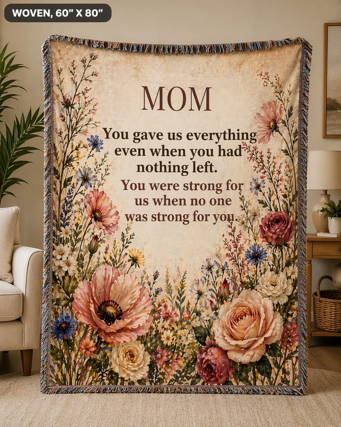 Mom Blanket – “Everything” | Ultra-Soft Sherpa Gift for Mom 1R