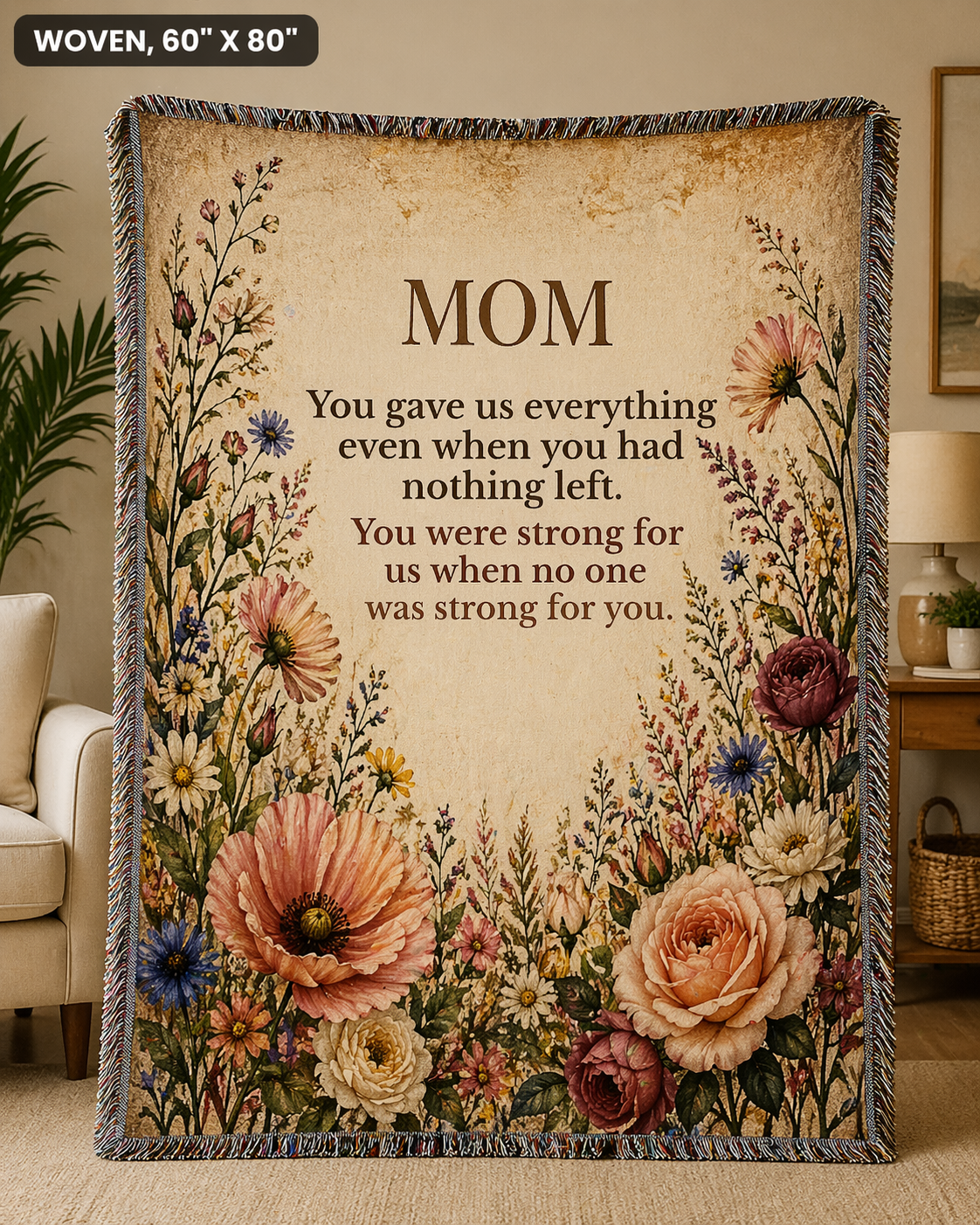 Mom Blanket – “Everything” | Ultra-Soft Sherpa Gift for Mom 1R