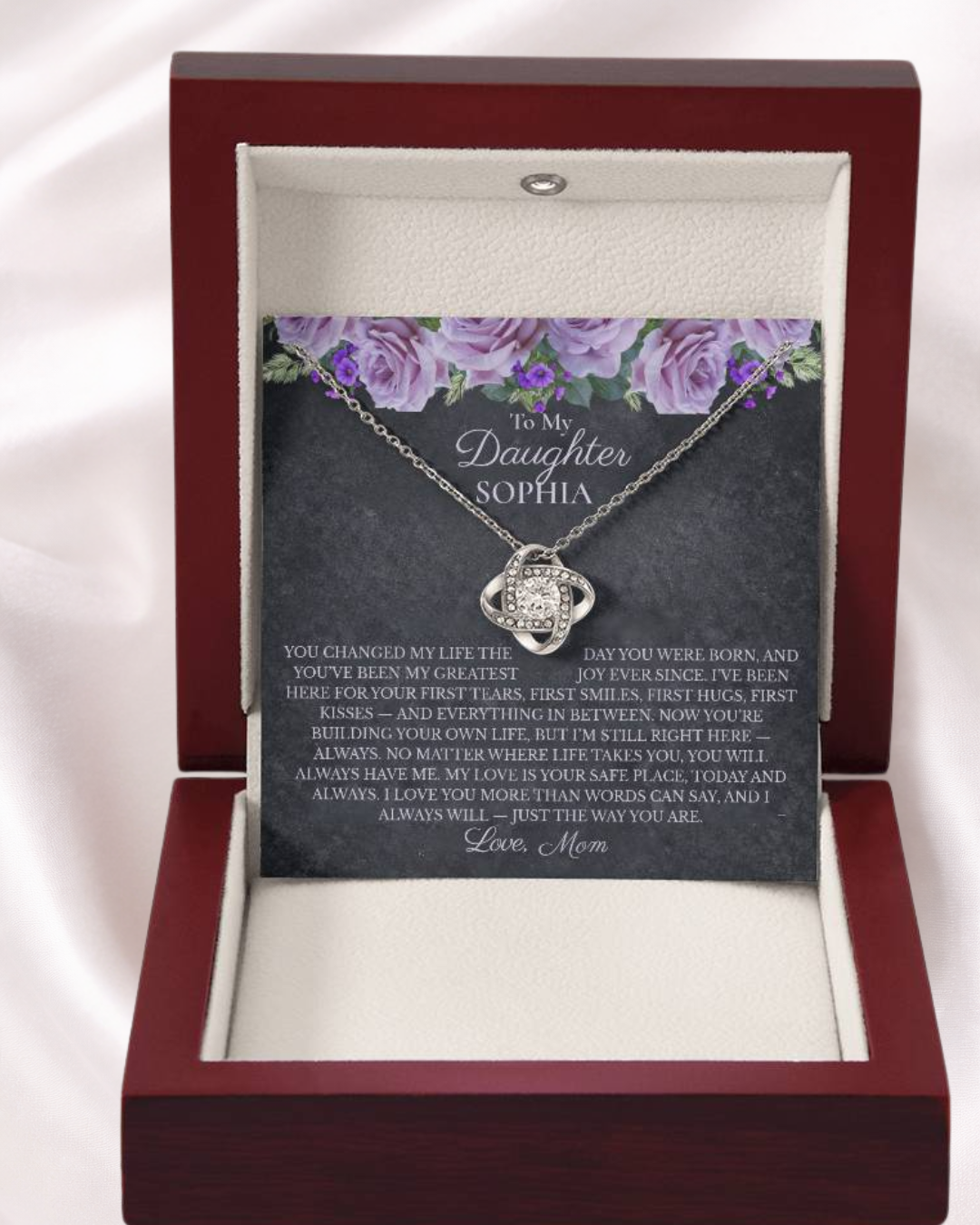 To My Daughter Necklace – My Love Is Your Safe Place | Gift From Mom