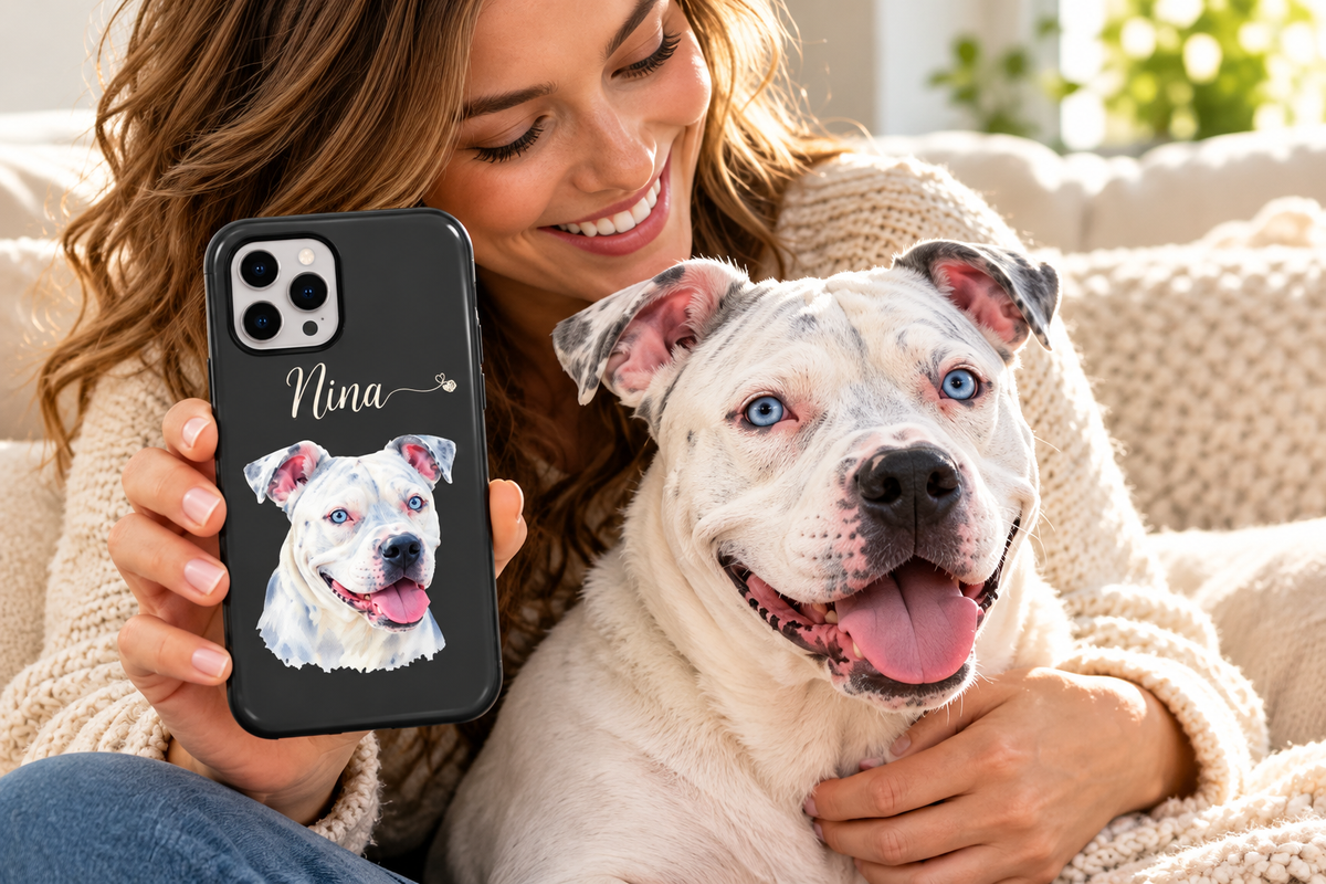 Pet Portrait for Shopify Tough Phone Cases