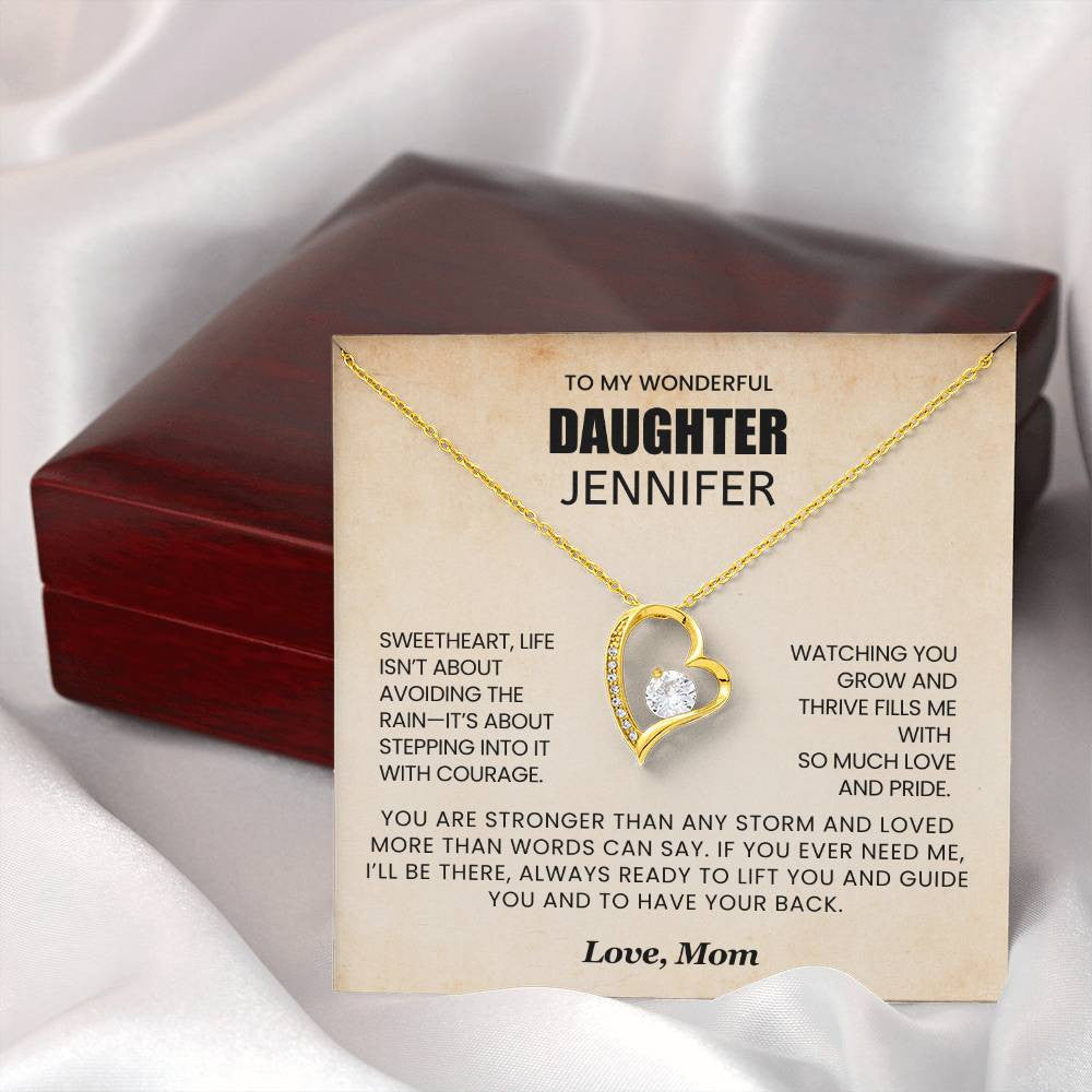 Dancing in the Rain Necklace for Daughter from Dad, Forever Love Necklace