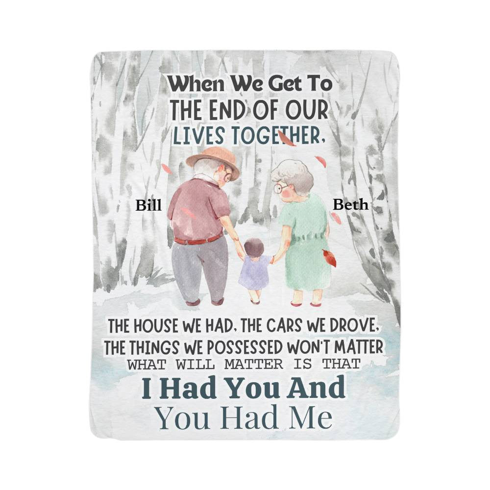 A Grandpa Love Sherpa or Fleece Blanket