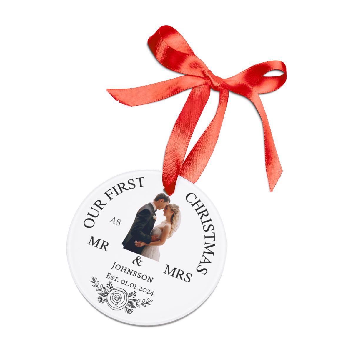 Acrylic Ornament with Ribbon