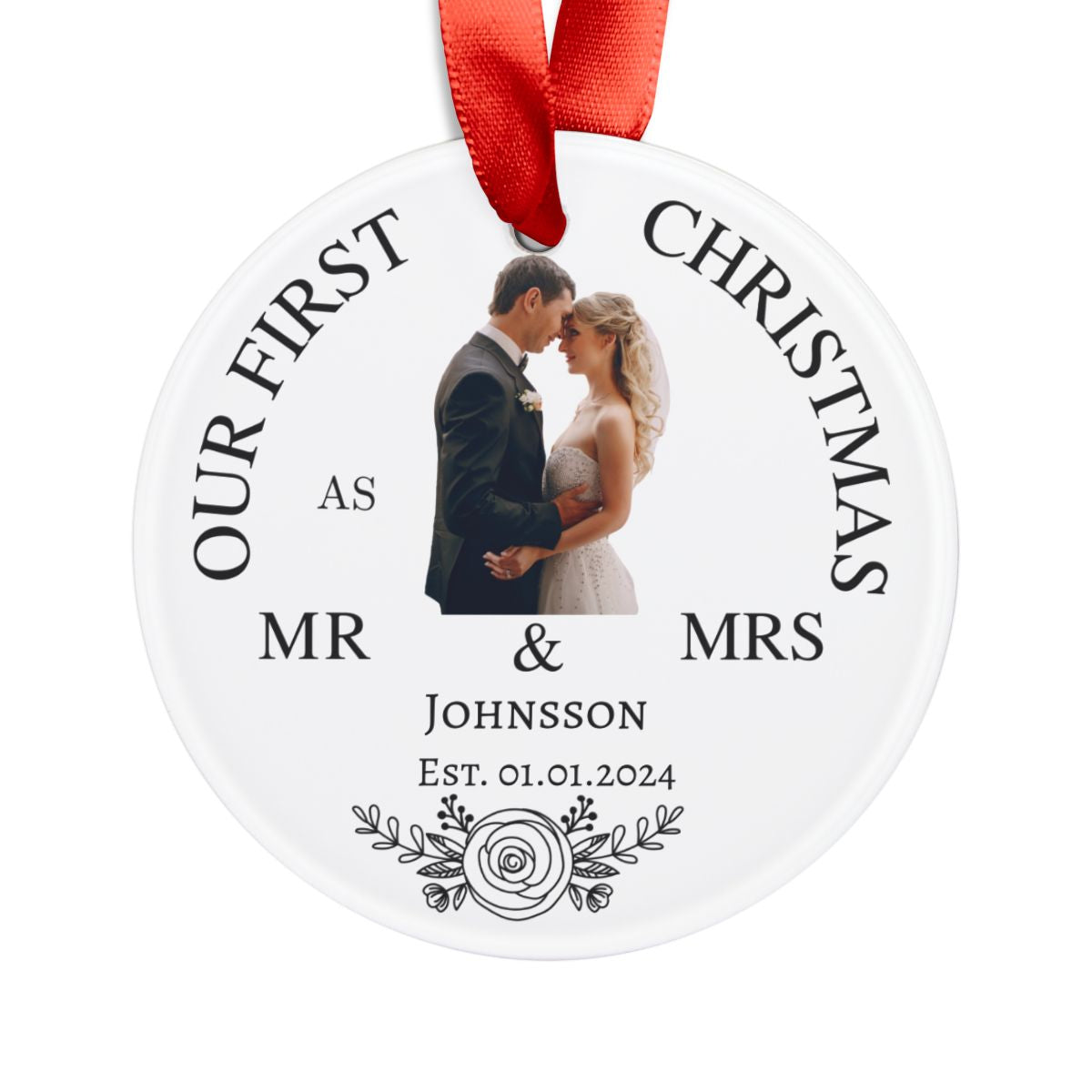 Acrylic Ornament with Ribbon