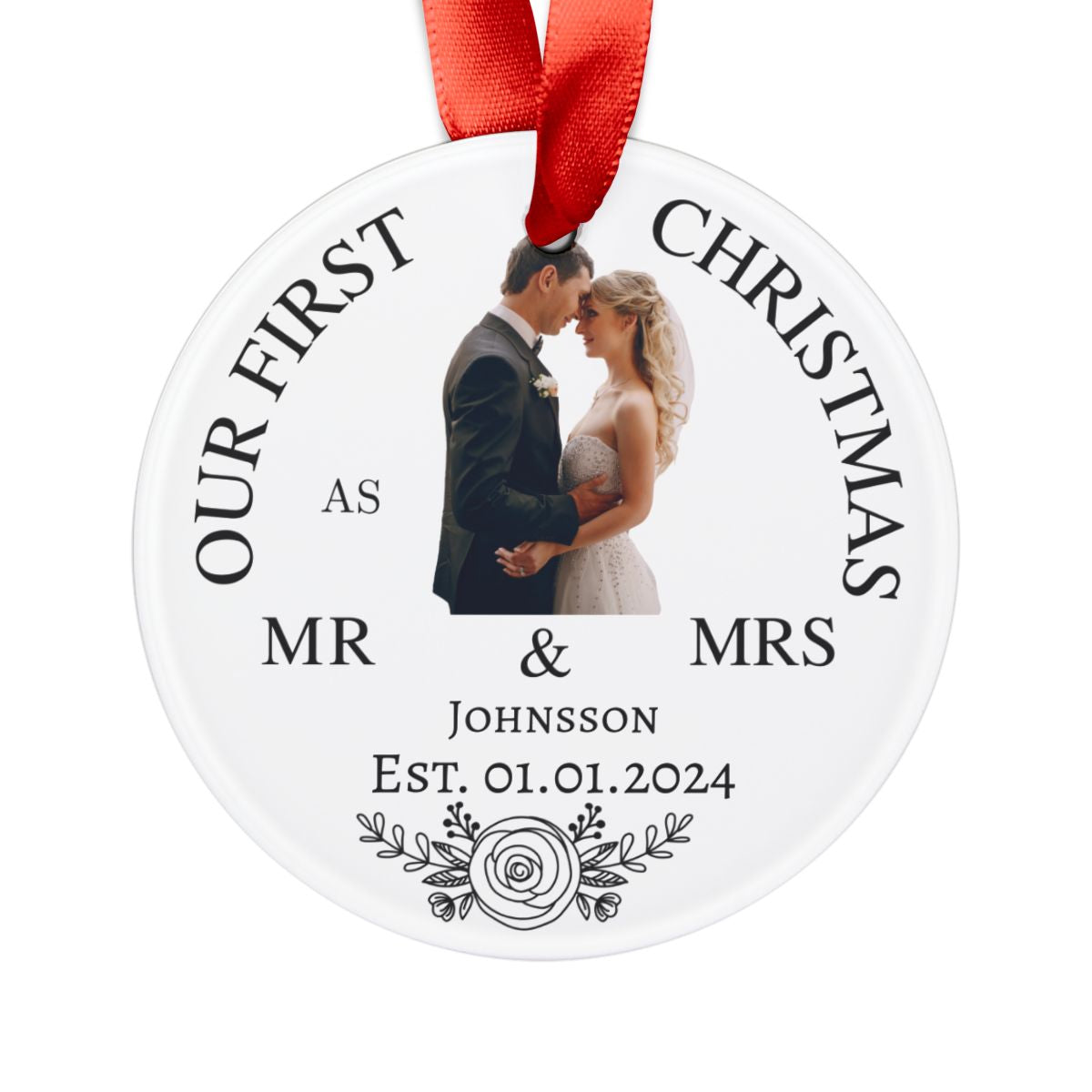 Acrylic Ornament with Ribbon