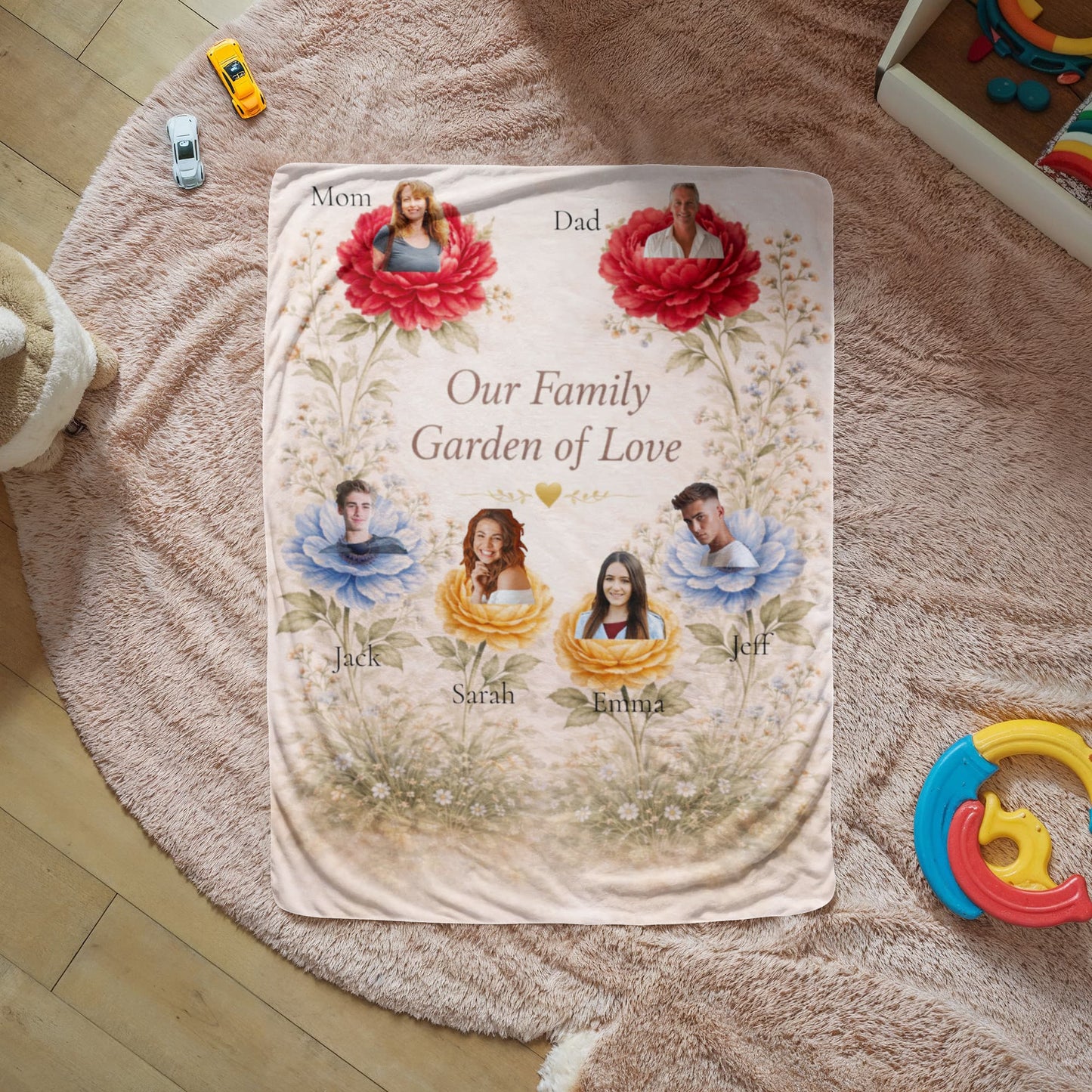 👉 Personalized Family Photo Blanket for Mom & Grandma – Custom Keepsake Gift