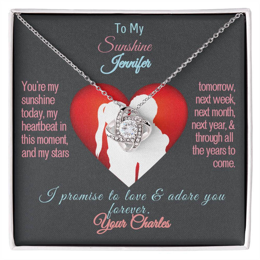 Wife, Girlfriend, Partner, Sweetheart Gift | Love Present from Husband, Boyfriend, Personalized Necklace for wife with Funny message card.