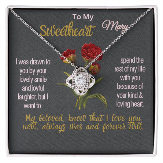 For Wife, Girlfriend, Partner, Sweetheart Gift | Love Gift from Husband, Boyfriend, Personalized Necklace for Wife, Heartfelt Message Card.