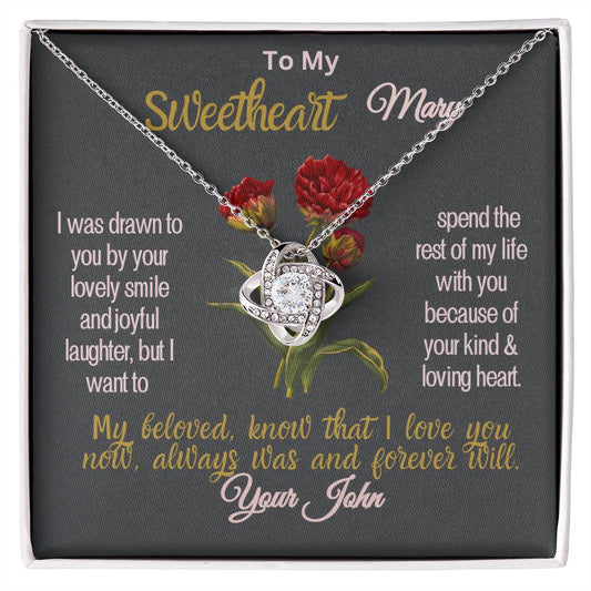 For Wife, Girlfriend, Partner, Sweetheart Gift | Love Gift from Husband, Boyfriend, Personalized Necklace for Wife, Heartfelt Message Card.