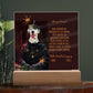 Personalized Halloween Acrylic Plaque for a Dog Mom, a Portrait of Your Dog Dressed Up as a King with Customizable face. Funny and Sentimental Gift from a Husband, Children and Dog, a Table Home Décor Lamp.