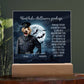 Personalized Halloween Acrylic Plaque for a Dog Mom, a Portrait of Your Dog Dressed Up as a Policeman with Customizable face. Funny and Sentimental Gift from a Husband, Children and Dog, a Table Home Décor Lamp.