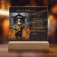 Personalized Halloween Acrylic Plaque for a Cat Mom, a Portrait of Your Cat Dressed Up in a Mariachi Costume with Customizable face. Funny and Sentimental Gift from a Husband and/or Children, a Table Home Décor Lamp.
