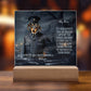 Personalized Halloween Acrylic Plaque for a Dog Mom, a Portrait of Your Dog Dressed Up as a Policeman with Customizable face. Funny and Sentimental Gift from a Husband, Children and Dog, a Table Home Décor Lamp.