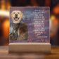 Dog mom Personalized Halloween Acrylic Plaque of a Viking Dog Portrait, Funny sentimental Gift from Husband and Pet, Dog memorial Table Home Decor.