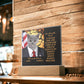 Personalized Halloween Acrylic Plaque for a Cat Mom with Funny and Sentimental message, a Dressed Up as a President Portrait with Customizable Cat Face. A Table Home Décor Lamp, Gift from Husband and or Children